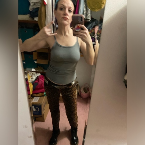 LIP SERVICE Vintage 90’s Leopard Print Punk 80’s Hair Metal Jeans~RARE FIND - Picture 12 of 16